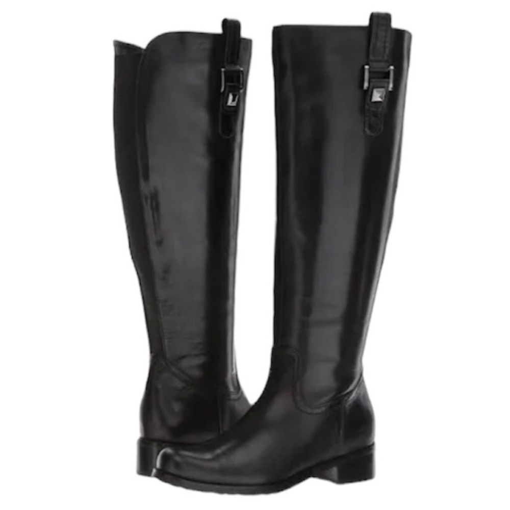 Blondo Women's Velvet Waterproof Riding Boot in Black size 11 leather